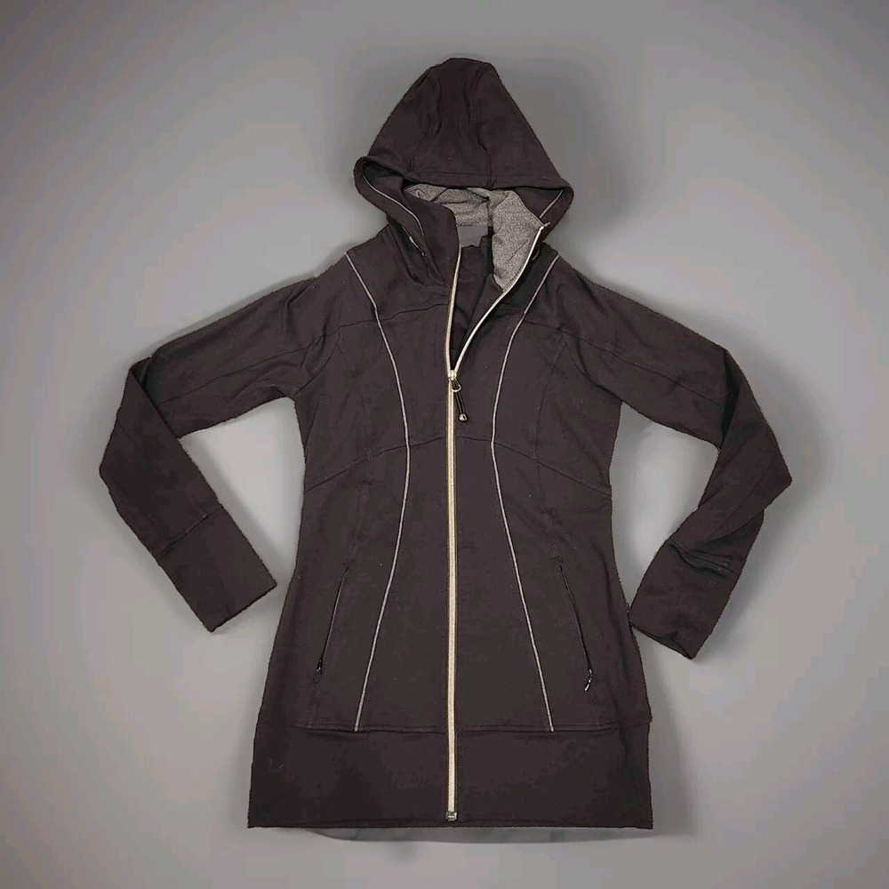 Athleta Hoodie‎ Jacket Stretch Softshell High Collar Long Size XS